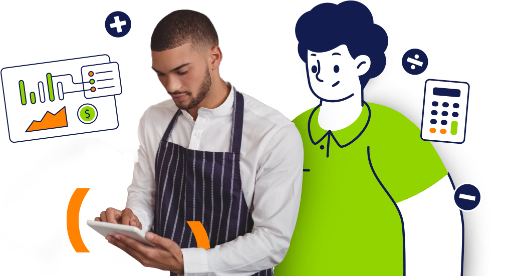 Hombre sosteniendo un producto kiire con una ilustración de un personaje al lado